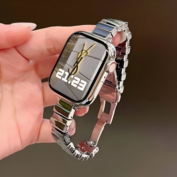 NEW Luxury Adjustable Stainless Watch Band For Apple Watch - Silver - Picture 1 of 6